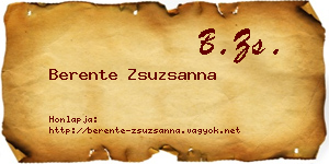 Berente Zsuzsanna névjegykártya
