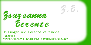 zsuzsanna berente business card